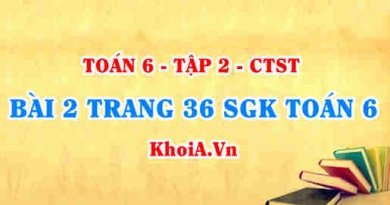 Bài 2 trang 36 SGK Toán 6 Tập 2 Chân trời sáng tạo